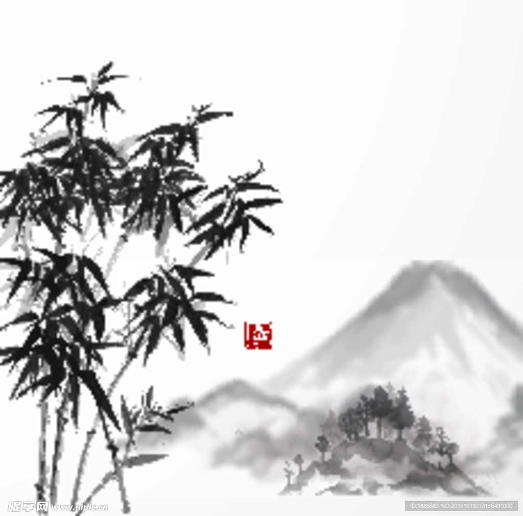 水墨竹子