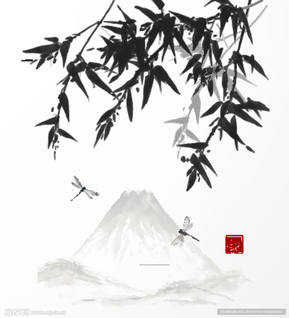 水墨竹子
