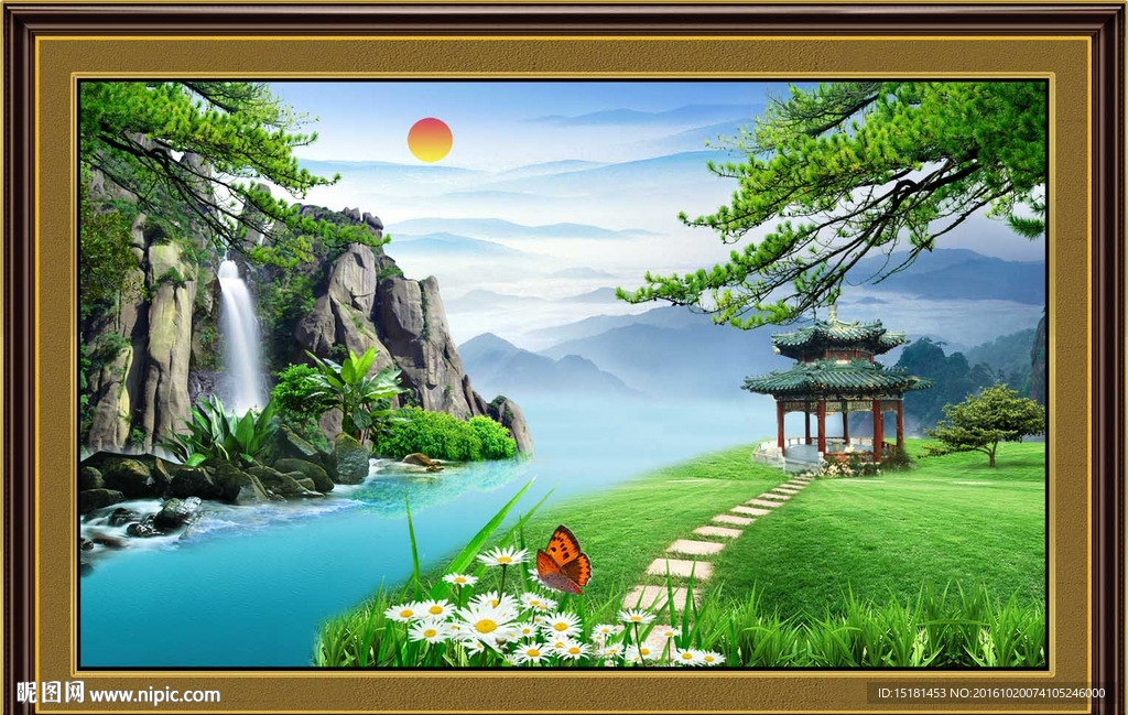 巨幅山水画