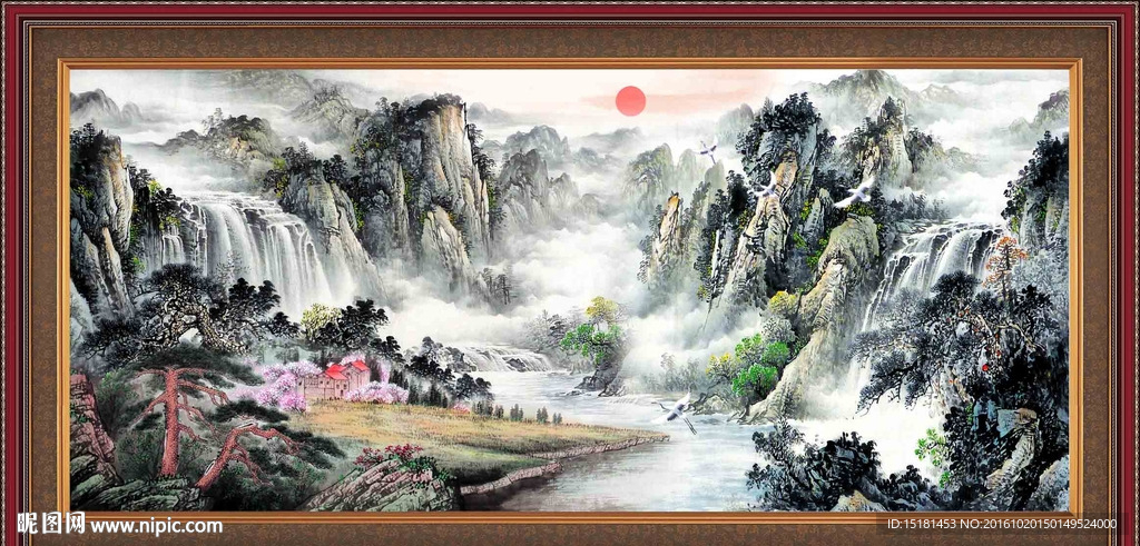 水墨山水画