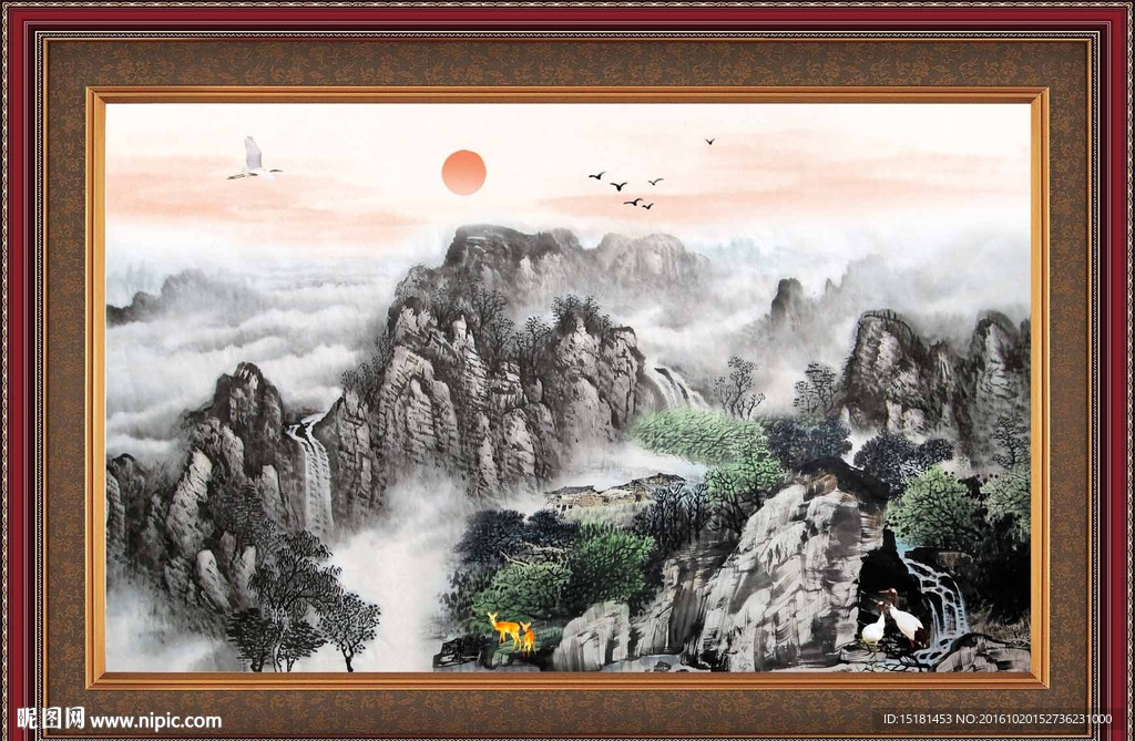 水墨山水画