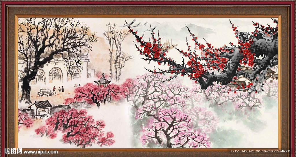 国画梅花