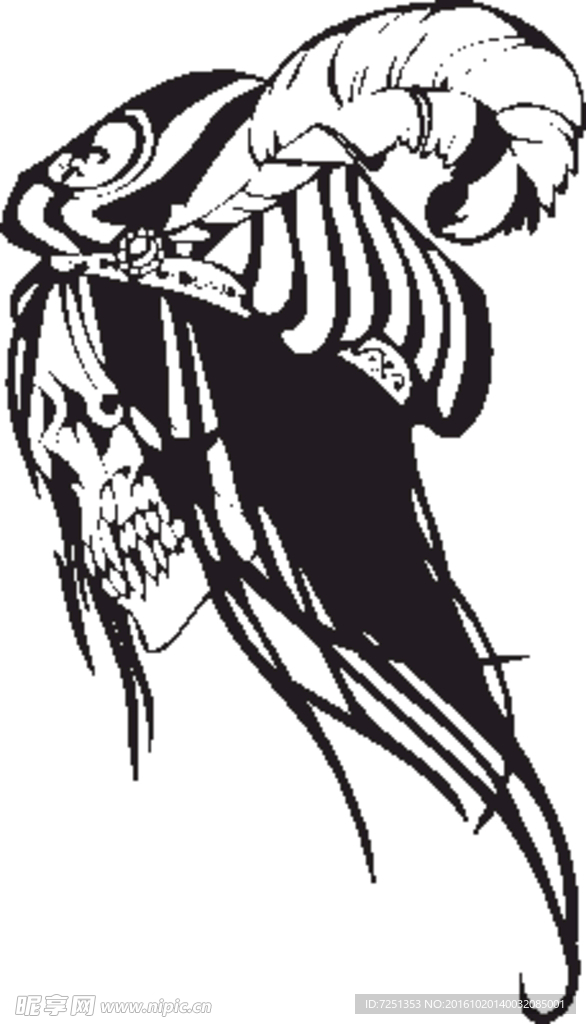 矢量欧美创意装饰 怪物的头颅