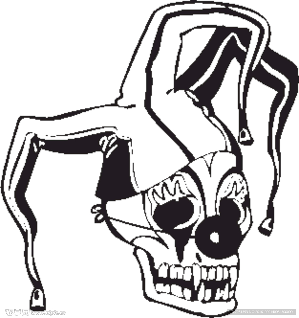 矢量欧美创意装饰 怪物的头颅