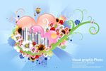 鲜花城市插图