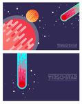 流星 扁平 星空 星座 壁纸