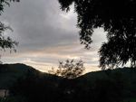 山川的黄昏天空