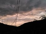 山川的黄昏天空