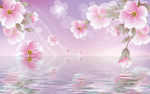 水中花卉花朵素材