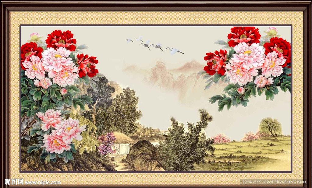 国画牡丹