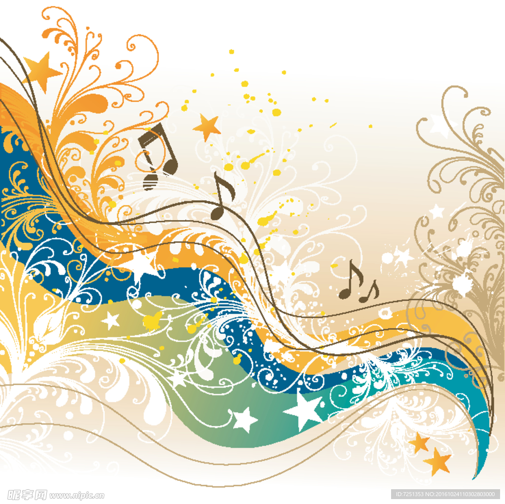 矢量欧美创意装饰 音乐元素