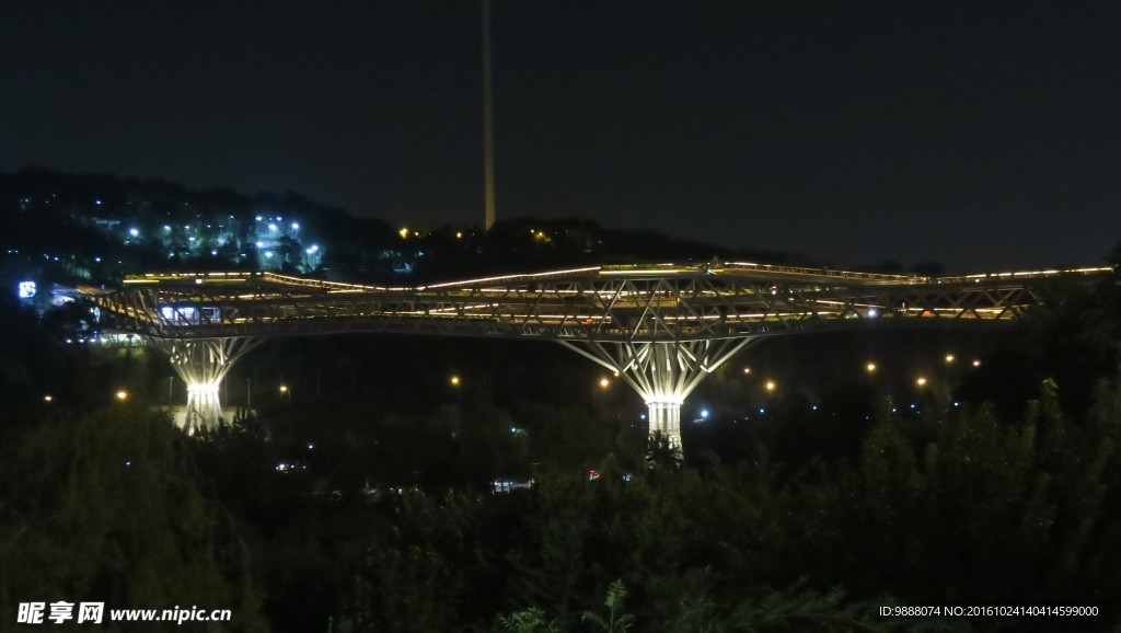桥夜景