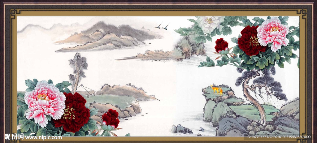 国画牡丹
