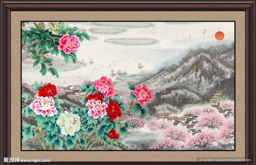 国画牡丹