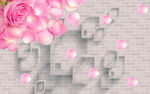 3D玫瑰花瓣图片素材（分层）