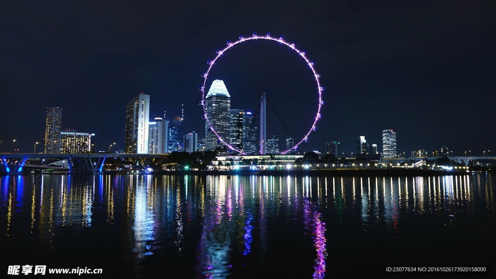 河边的夜景