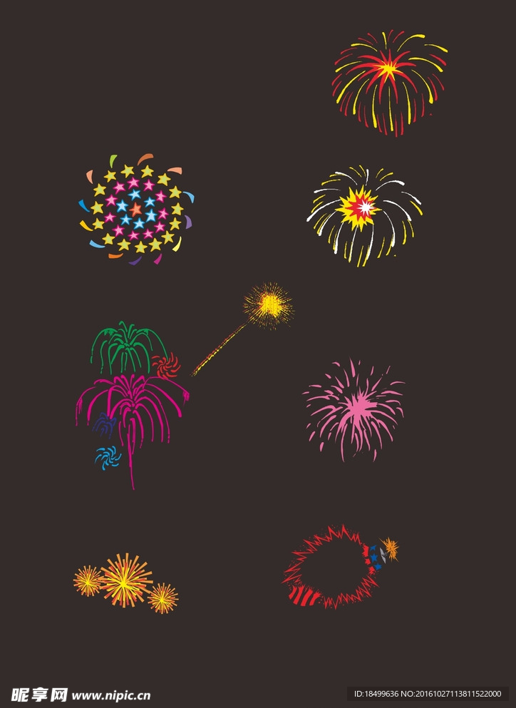 烟花爆竹矢量图标