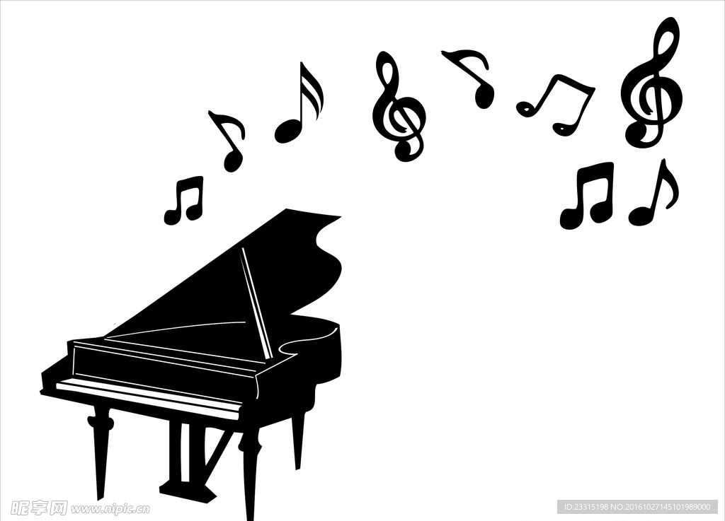钢琴  音符
