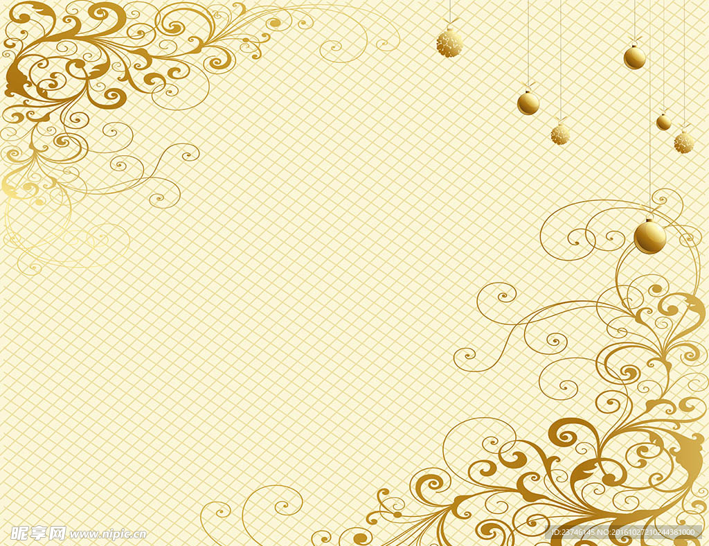 金色花纹现代背景墙