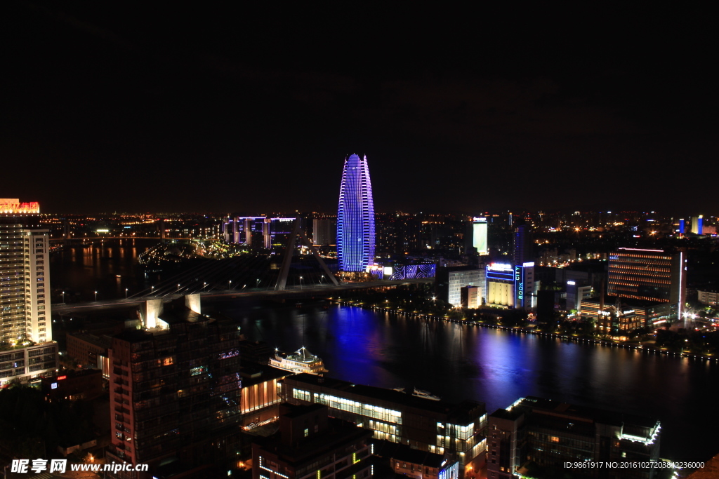 宁波三江口夜景