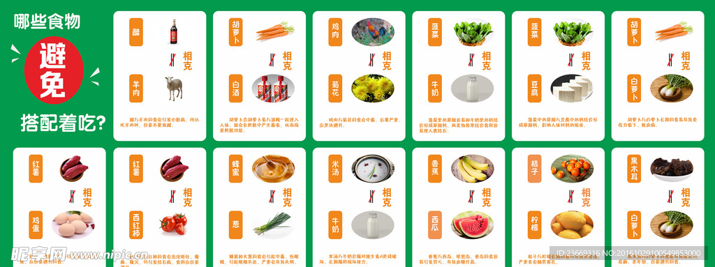 食物避免搭配