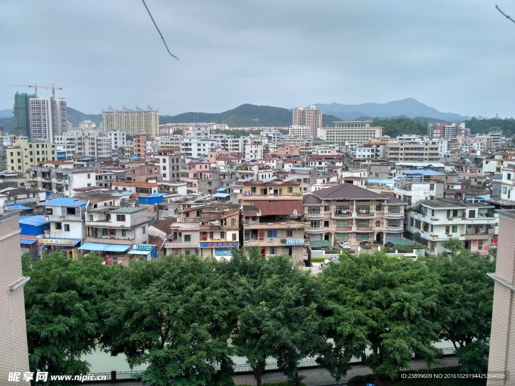 俯视城市风景