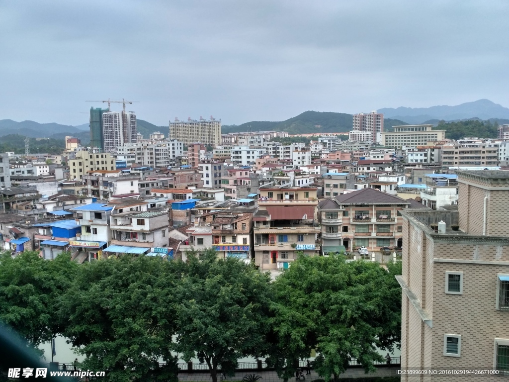 俯视城市风景