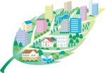 城市建筑插画