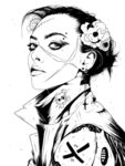 插画刀疤女