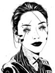 插画针线缝纫眼睛