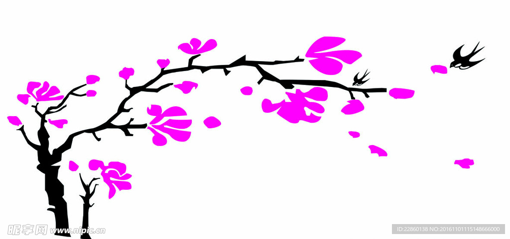 硅藻泥 梅花 燕子