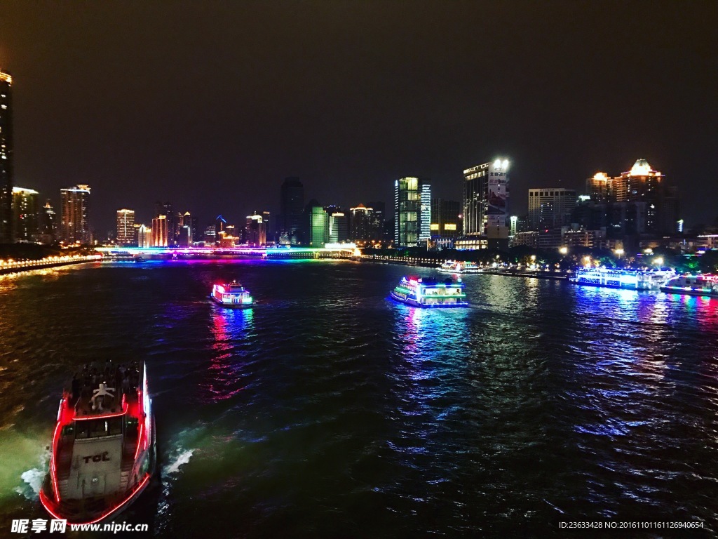 广州珠江河夜景