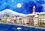 建筑雪景素材