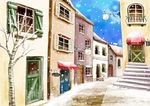 冬季雪景建筑素材