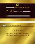 房地产顾问金色高档名片设计