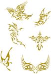 蝴蝶 小鸟 花纹
