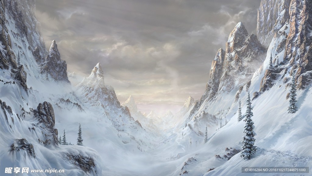 雪山背景