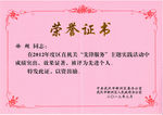 获奖证书荣誉证书