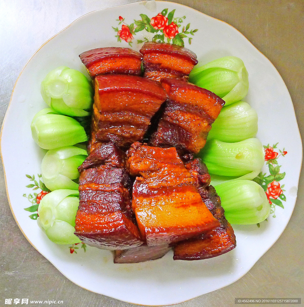 油菜红烧肉