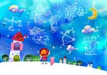 梦幻天空星座背景
