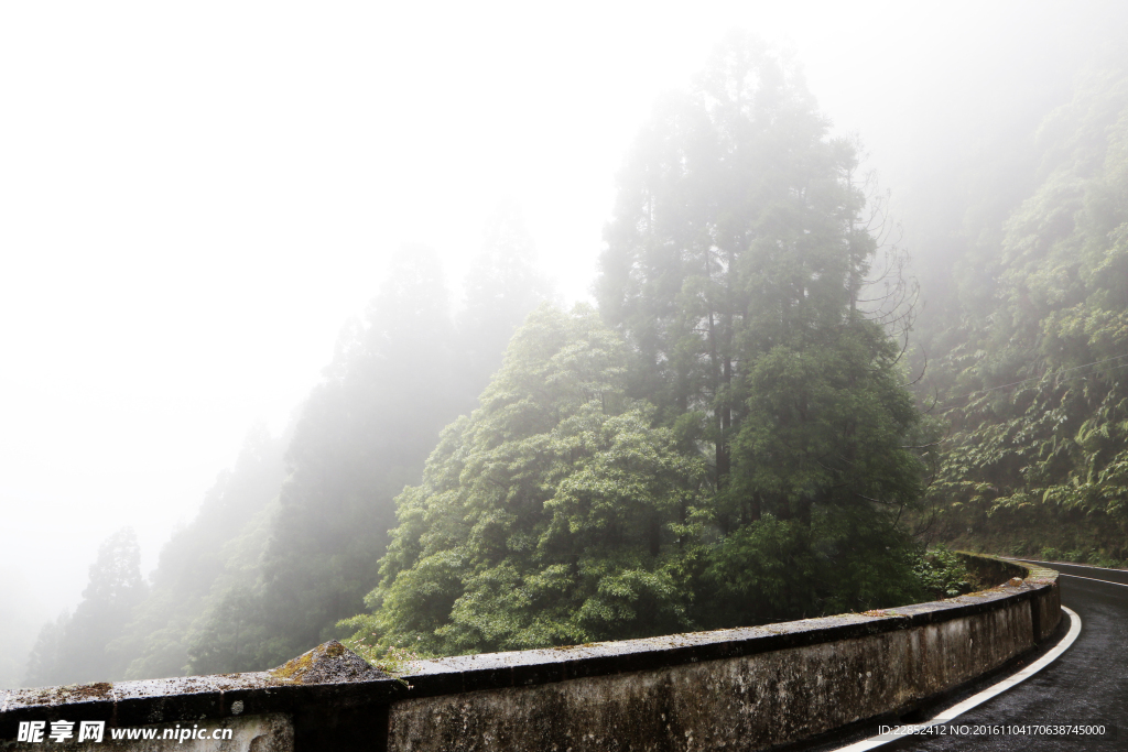 山上山路崎岖图
