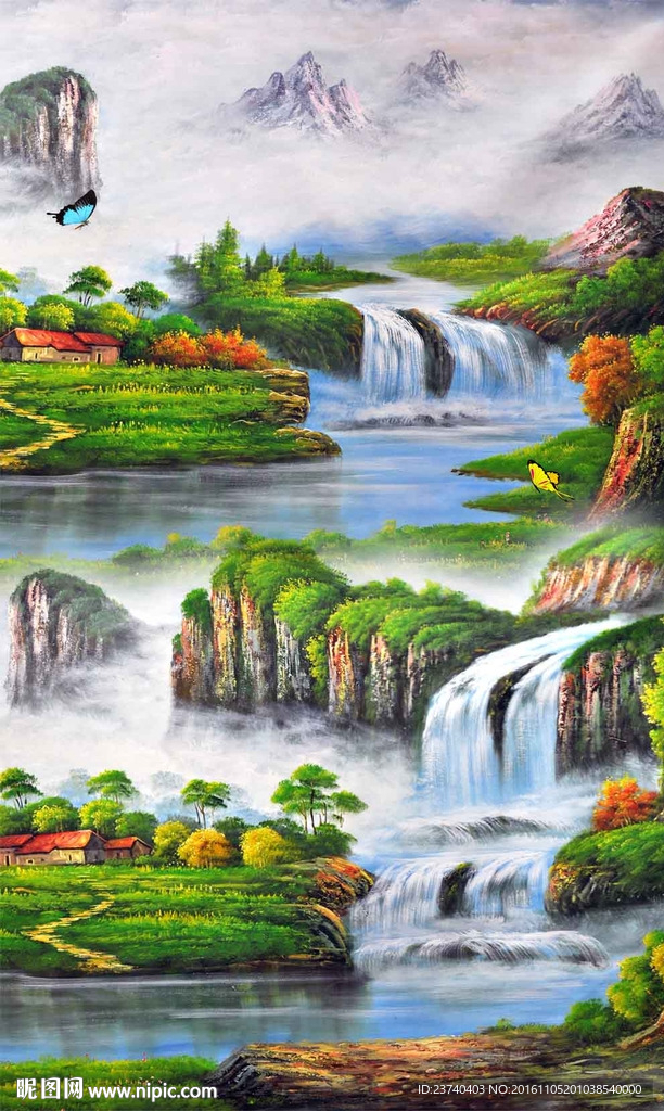 油画风景玄关