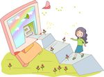 阶梯数码人物素材