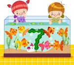 卡通儿童水族馆素材