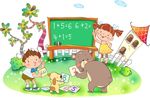 户外人物教室素材