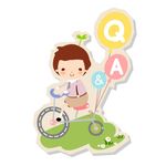 人物自行车字母素材