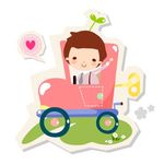 人物旱冰鞋素材