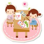 室内卡通人物素材