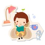 室内卡通人物素材
