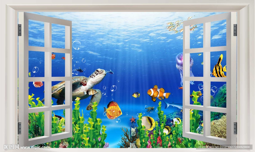 海底背景墙